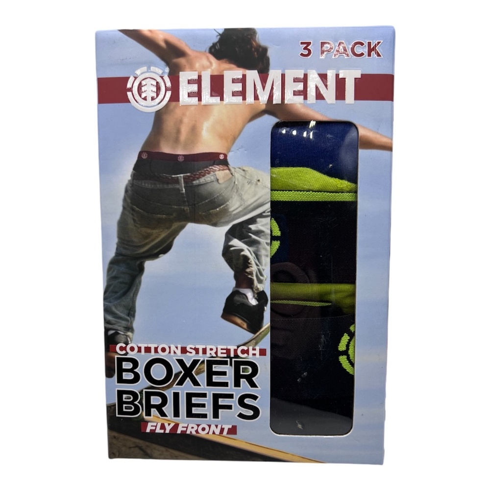 Element Cotton Stretch Men's Boxer Briefs With Fly Front